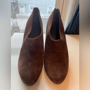 J.Crew Brown Suede Heeled Bootie, Size 8